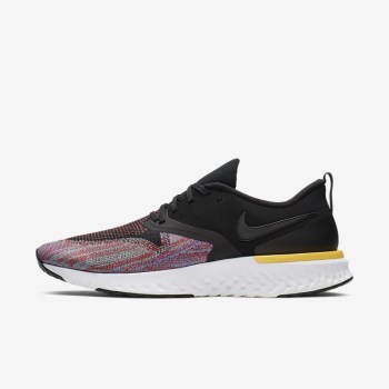 Nike Odyssey React Flyknit 2 - Férfi Túracipő - Fekete/Piros/Fekete